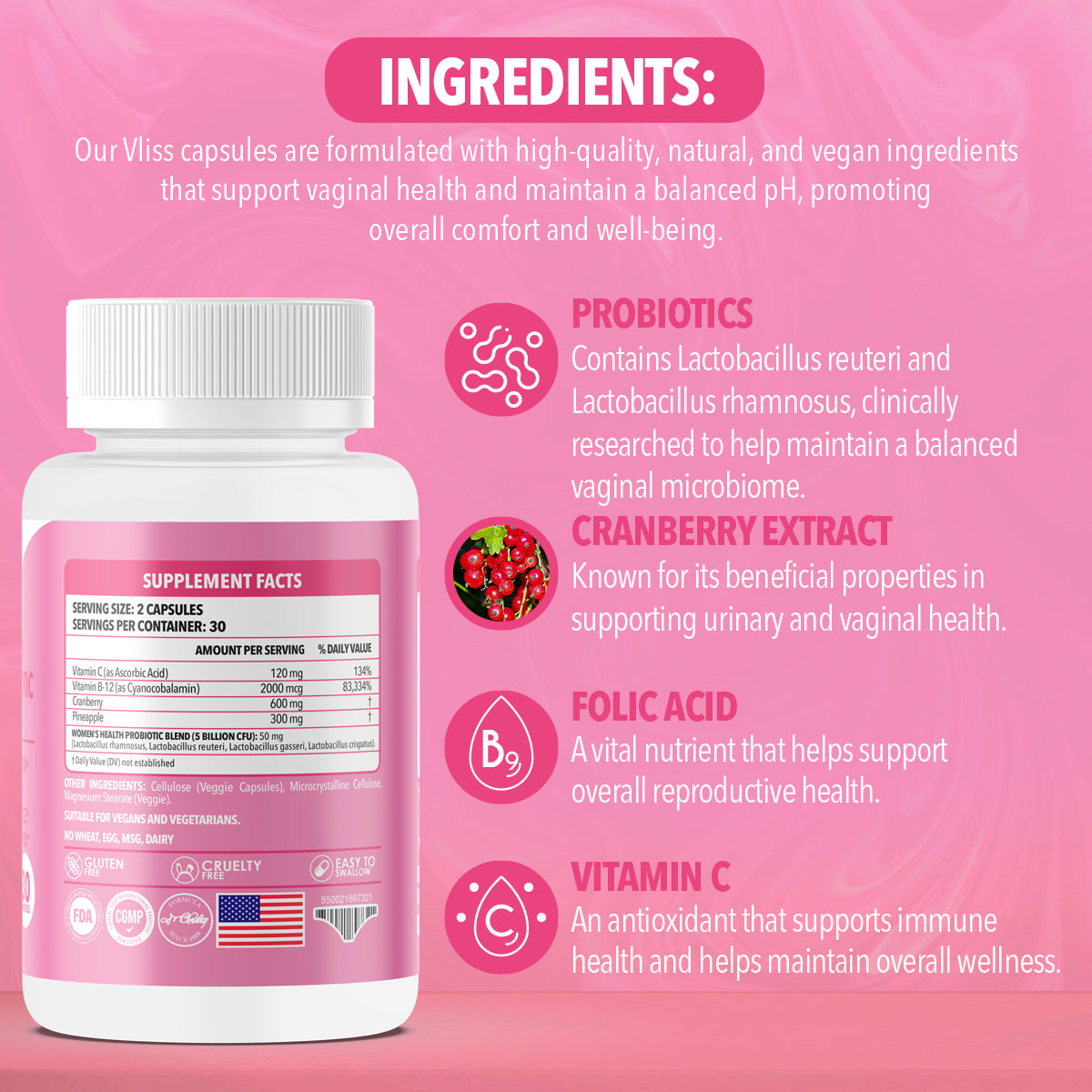 Vliss | Supports Vaginal Health & Helps Maintain Healthy Flora