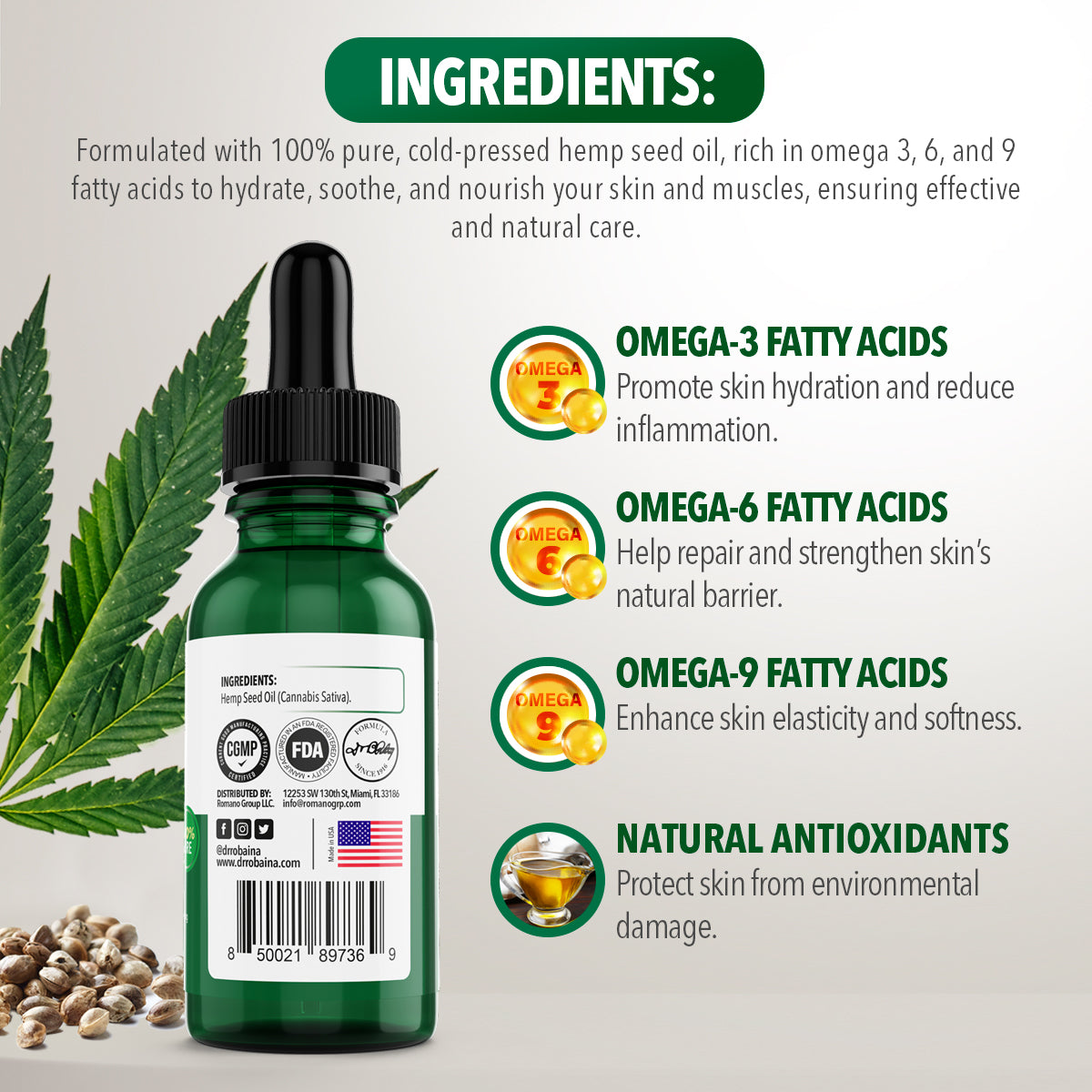Pure Hemp Seed Oil