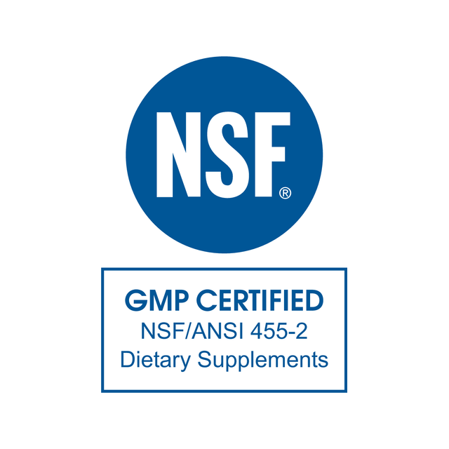 NSF GMP certified to NSF/ANSI 455-2