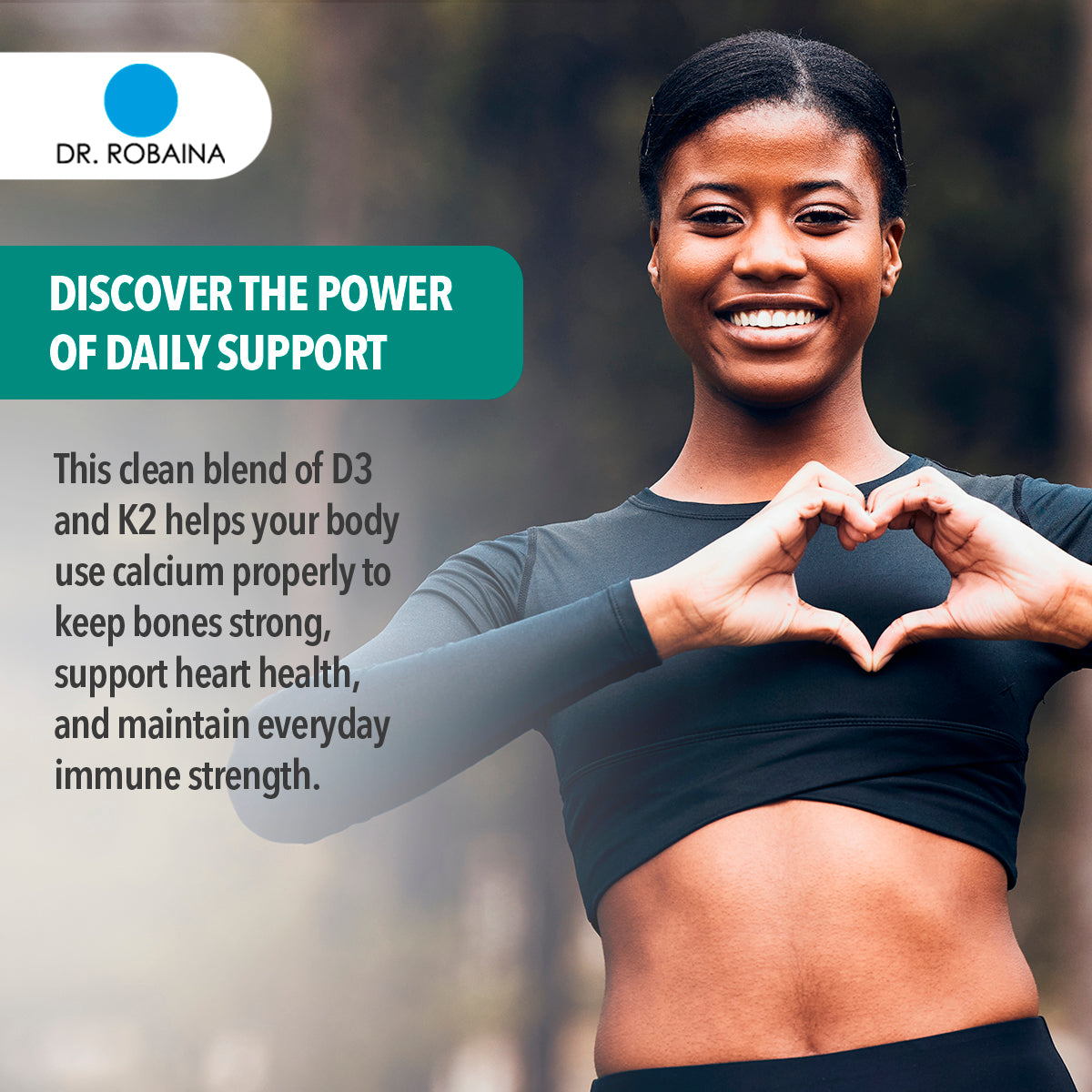 Dr. Robaina Vitamin D3 + K2 Liquid Drops - 5000 IU with Vegan MK-7 & Organic MCT Oil (2 oz)