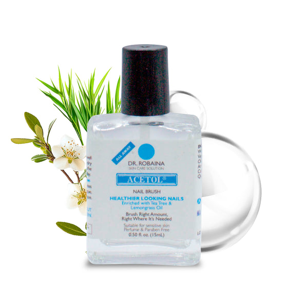 Dr. Robaina Acetolia Nail Brush - Natural Nail Solution with Tea Tree & Arnica (0.5 fl oz)