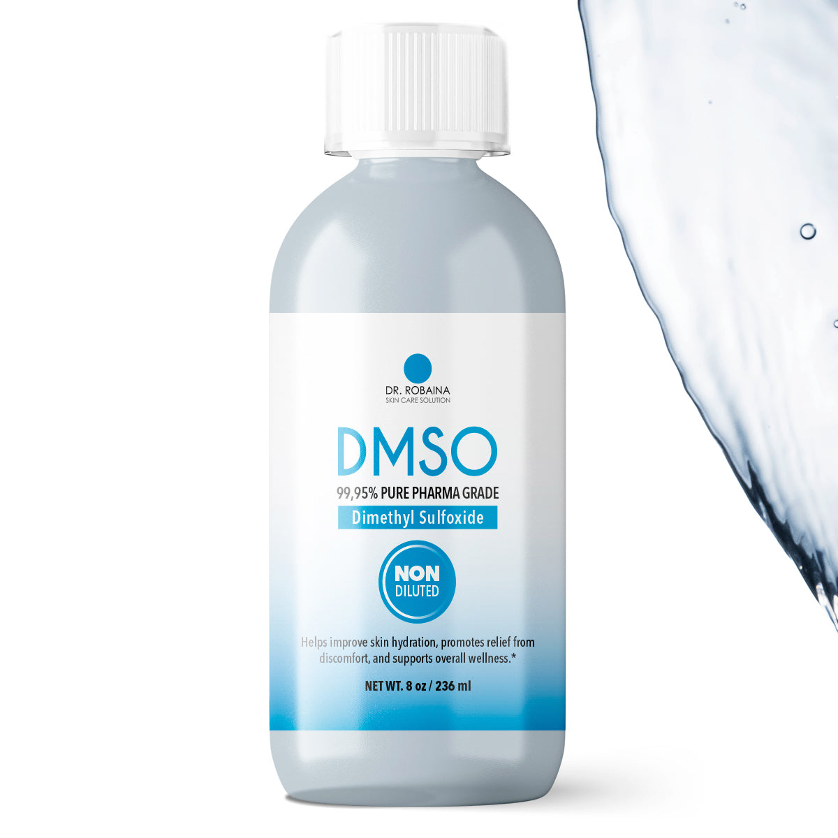 DMSO Liquid – 99.9% Pure Pharma Grade Dimethyl Sulfoxide | Supports Skin Hydration & Overall Wellness | Non-Diluted, Low Odor | Made in USA | 8 oz by Dr. Robaina