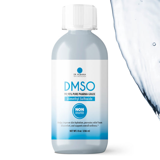 DMSO Liquid – 99.9% Pure Pharma Grade Dimethyl Sulfoxide | Supports Skin Hydration & Overall Wellness | Non-Diluted, Low Odor | Made in USA | 8 oz by Dr. Robaina