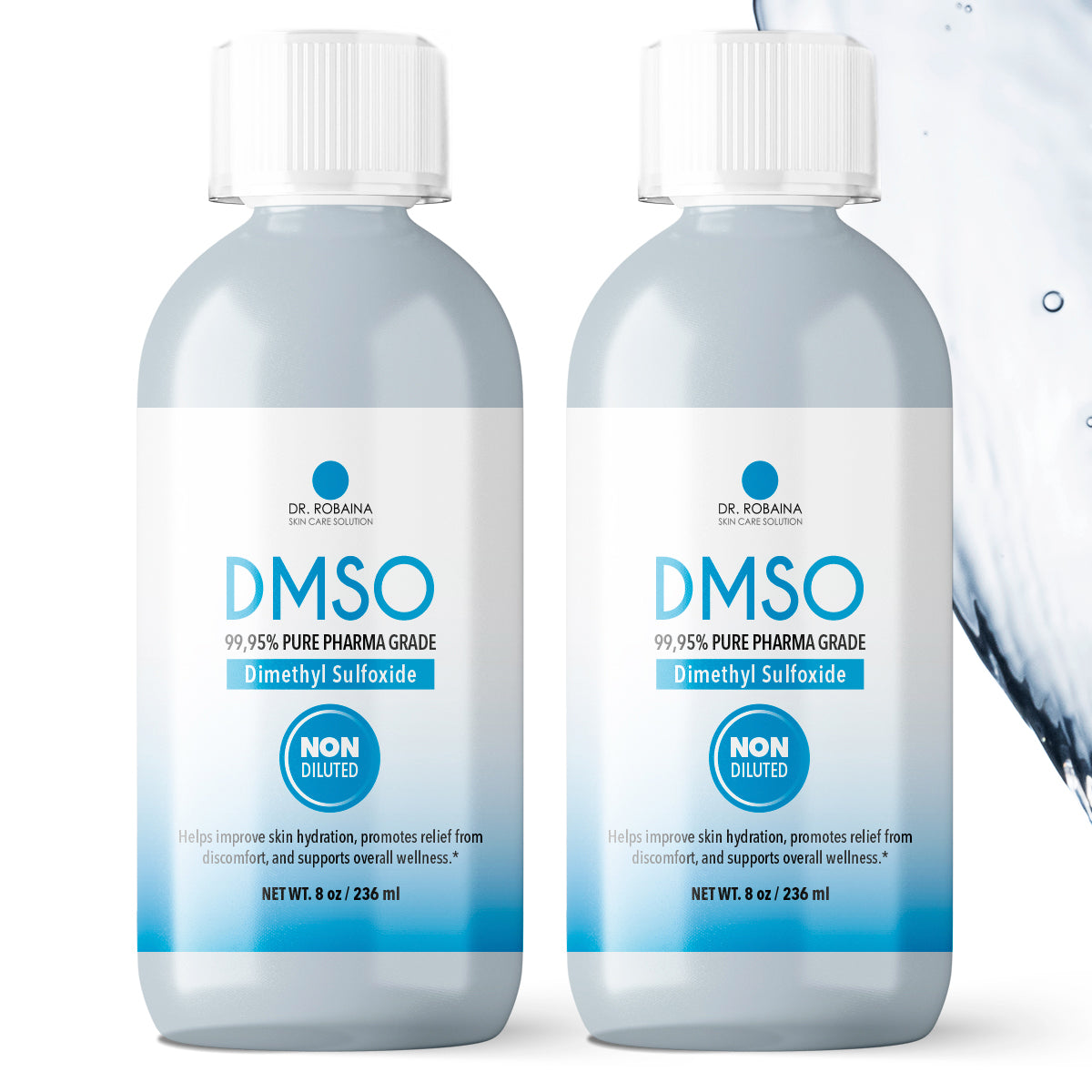 DMSO Liquid – 99.9% Pure Pharma Grade Dimethyl Sulfoxide | Supports Skin Hydration & Overall Wellness | Non-Diluted, Low Odor | Made in USA | 8 oz by Dr. Robaina