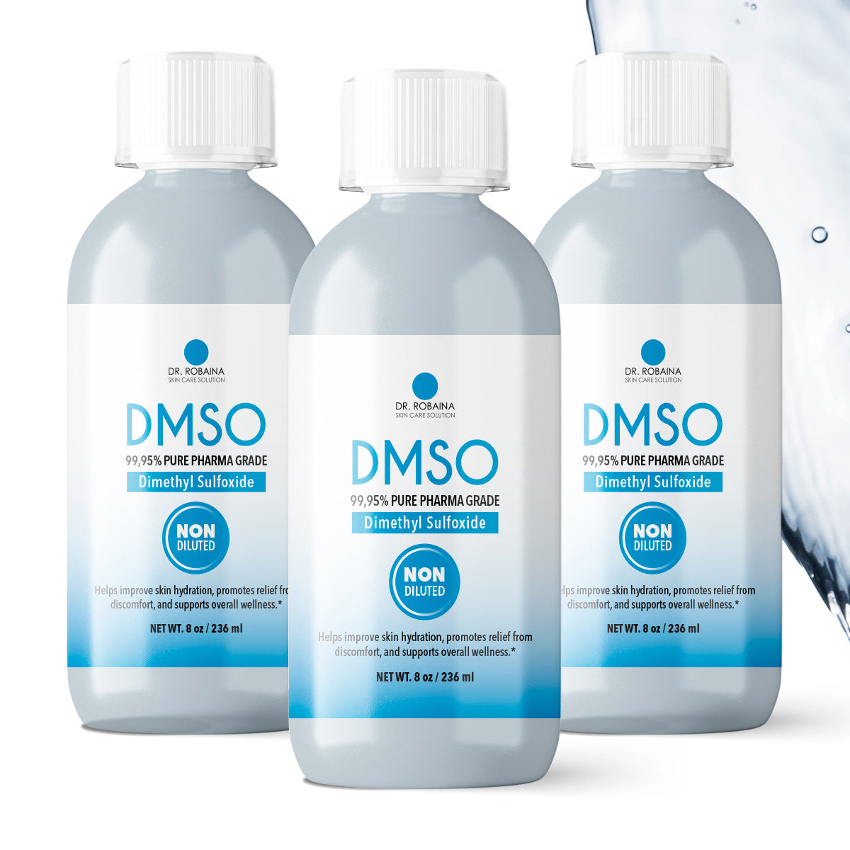 DMSO Liquid – 99.9% Pure Pharma Grade Dimethyl Sulfoxide | Supports Skin Hydration & Overall Wellness | Non-Diluted, Low Odor | Made in USA | 8 oz by Dr. Robaina