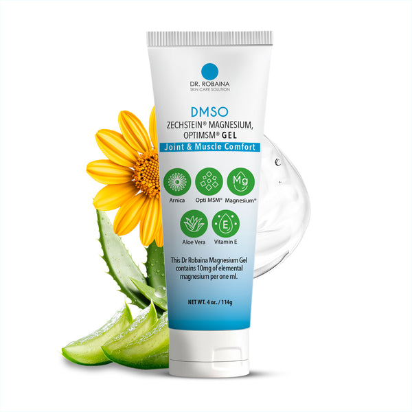 Dr. Robaina DMSO Gel with Zechstein Magnesium & Arnica - Fast-Acting Soothing Formula (4 oz)