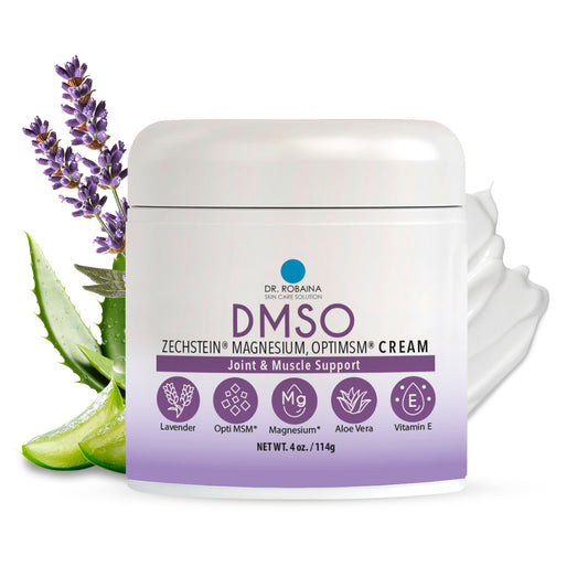 Dr. Robaina Lavender DMSO Cream - 99.9% Pure Pharmaceutical Grade | Skin Nourishing Formula with Zechstein Magnesium, Arnica, Aloe Vera, Vitamin E - 4 oz | Made in USA