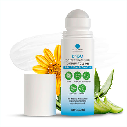 Dr. Robaina DMSO Roll-On - Quick-Absorbing Skin Care with Arnica, Magnesium, Aloe Vera, and Vitamin E | Non-Greasy Formula for Muscle & Joint Comfort | Made in The USA | 3 oz