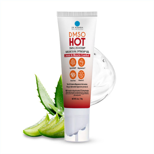Dr. Robaina DMSO Hot Gel Roll-On - Muscle and Joint Support with Arnica, Magnesium, Aloe Vera, and Vitamin E | 99.9% Pure Pharmaceutical Grade | Made in the USA