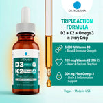 Thumbnail 2 of 8, Dr. Robaina Vitamin D3 + K2 Liquid Drops - 5000 IU with Vegan MK-7 & Organic MCT Oil (2 oz)