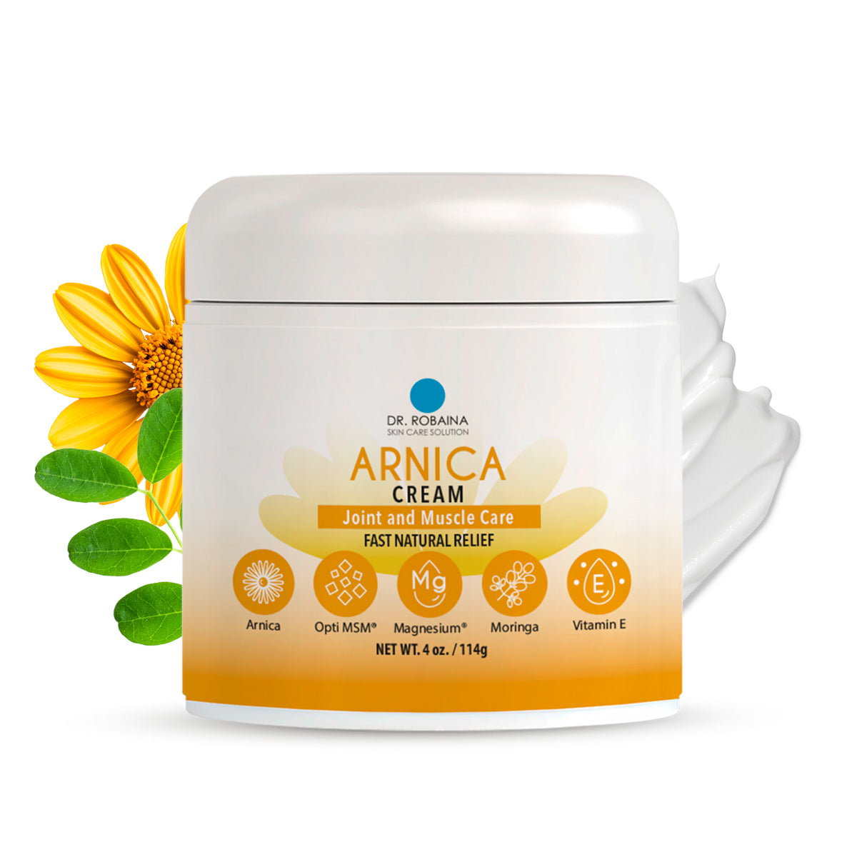 Dr. Robaina Arnica Bruise Fast Relief Cream with Natural Ingredients – Moisturizer for Bruises on Arms, Legs, and Hands | 4 oz
