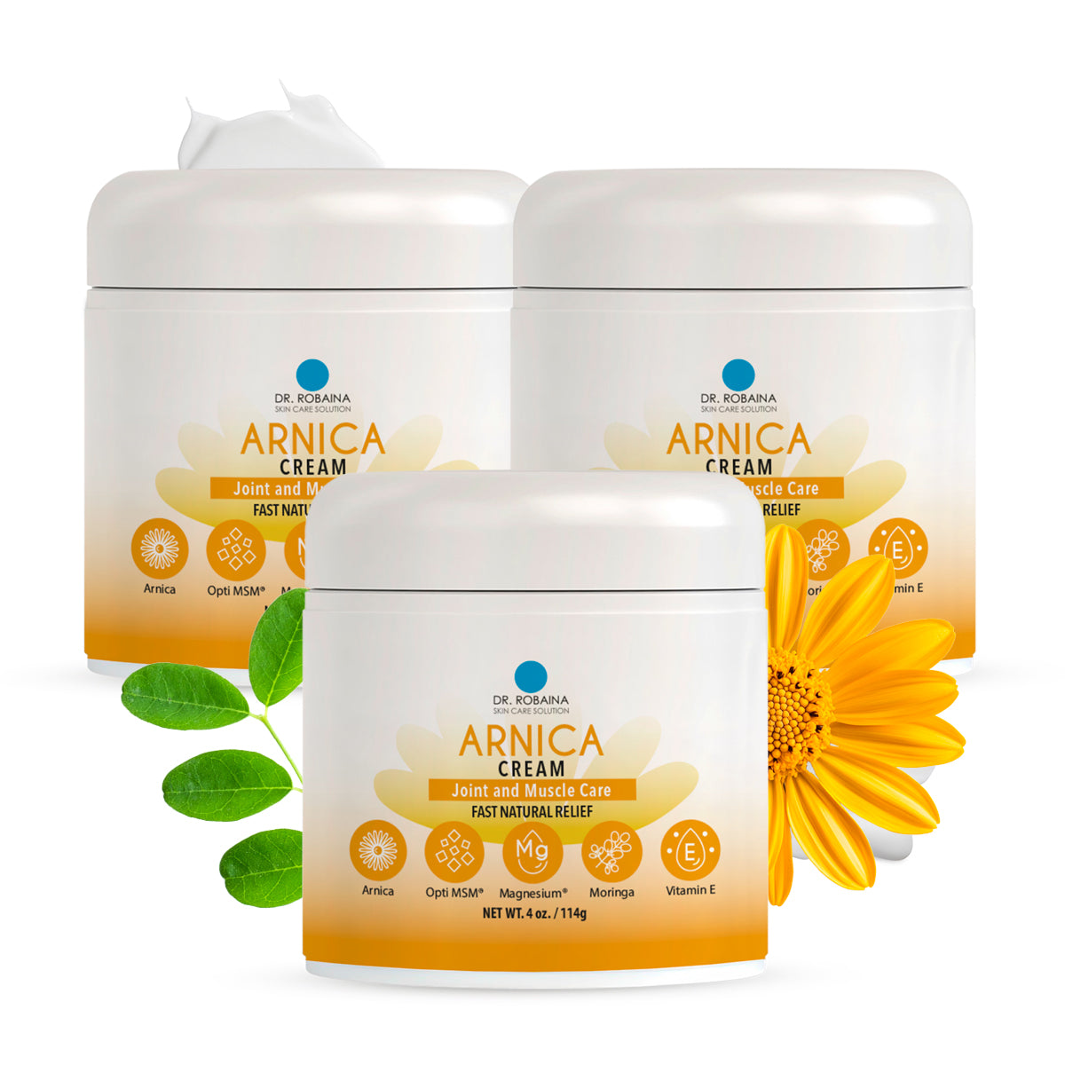 Dr. Robaina Arnica Bruise Fast Relief Cream with Natural Ingredients – Moisturizer for Bruises on Arms, Legs, and Hands | 4 oz