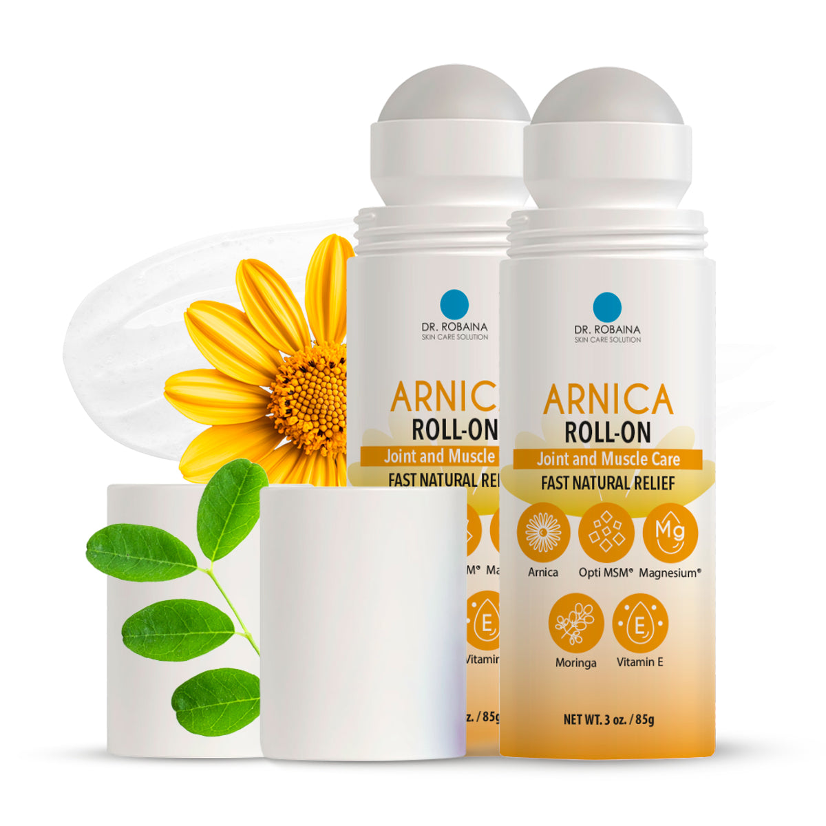 Dr. Robaina Arnica Bruise Fast Relief Roll-on with Natural Ingredients – Quick Relief for Swelling and Bruises | 3 oz