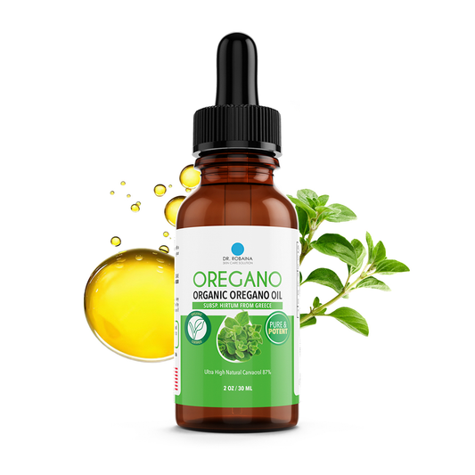 Dr. Robaina 100% Pure Organic Oregano Oil – High Carvacrol 87%, Immune & Digestive Support – Cold-Pressed, Vegan – Subsp. Hirtum from Greece
