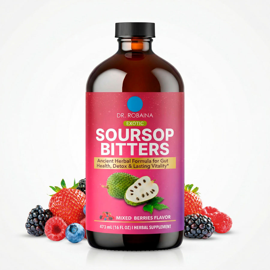 Dr. Robaina Soursop Bitters Liquid - Herbal Supplement with Guanabana, Sea Moss & 17 Botanicals (16 fl oz), Default Title
