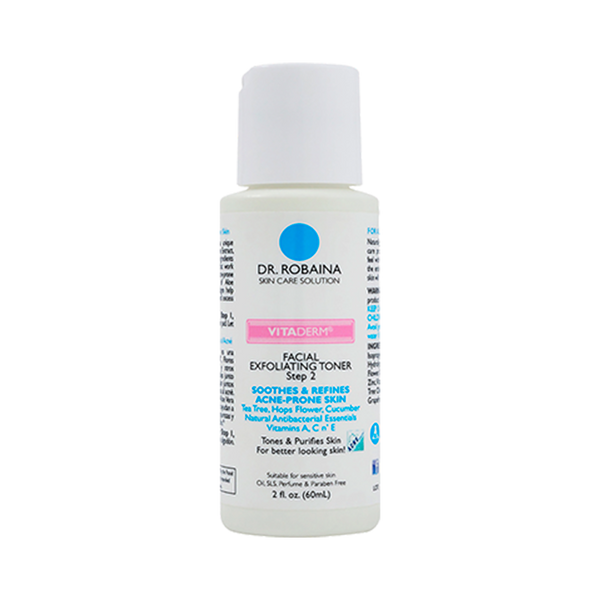 Dr. Robaina Vitaderm Step 2 Exfoliating Toner - Pore Refining Tea Tree & Lime Solution (2 fl oz)